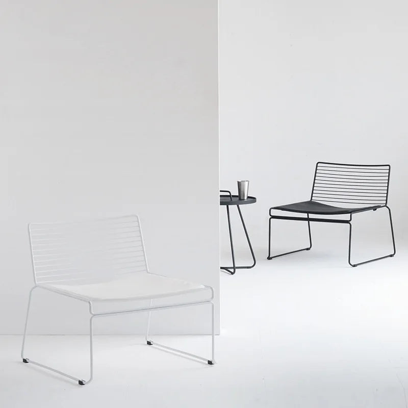 Nordic Hollow Accent Chair - Modern Backrest Dining Chair for Home & Balcony