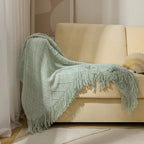 Nordic Knitted Throw Blanket - Soft Shawl for Sofa & Bed