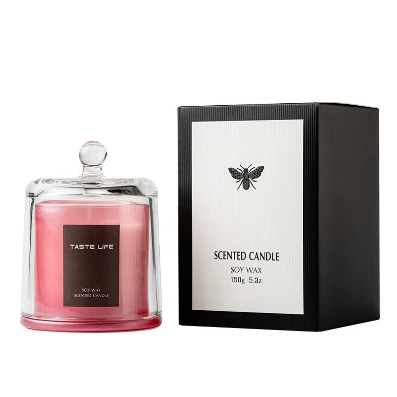 Velvet Rose Ebony Scented Candle - 40 Hour Natural Soy Wax Aromatherapy Candle