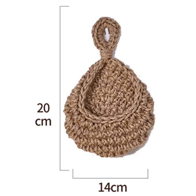 Hanging Wall Basket - Rustic Storage Organizer for Kitchen 