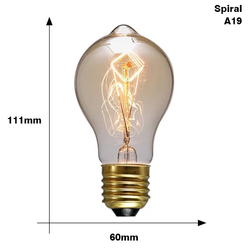 Vintage Edison Bulb - E27 40W Retro Filament Light Bulb for Home Decor