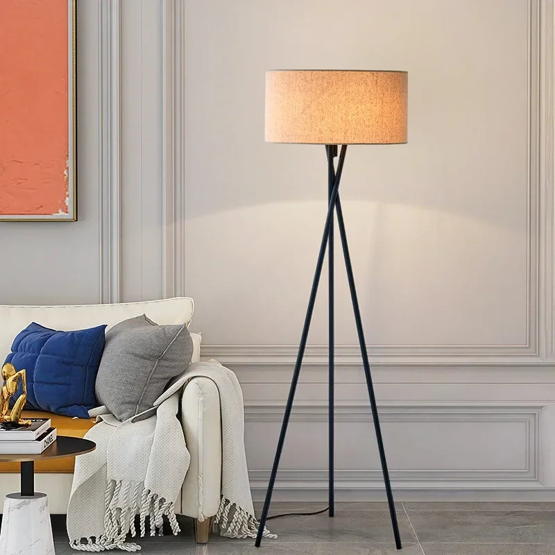 Modern Floor Lamp - Dimmable LED Standing Lamp with Remote Control