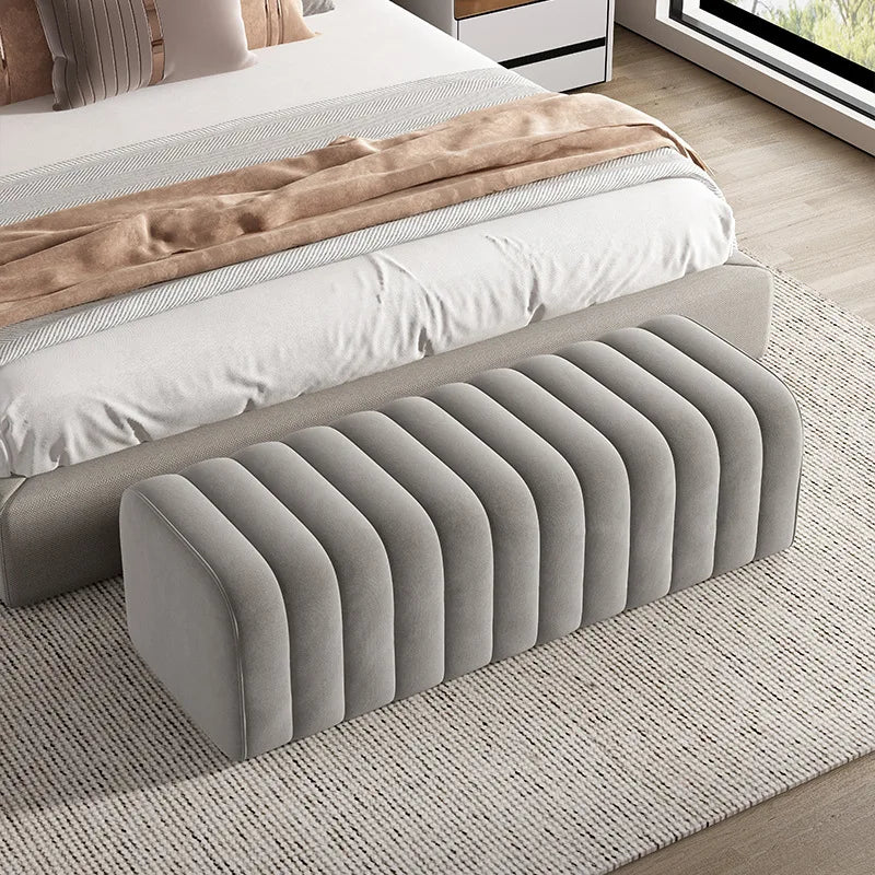 Bed End Bench - Upholstered Bedroom Bench for Shoe Changing & Dressing Room