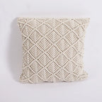 Boho Macrame Pillow Cover - Handwoven Tassels Cushion Cover for Sofa & Bed
