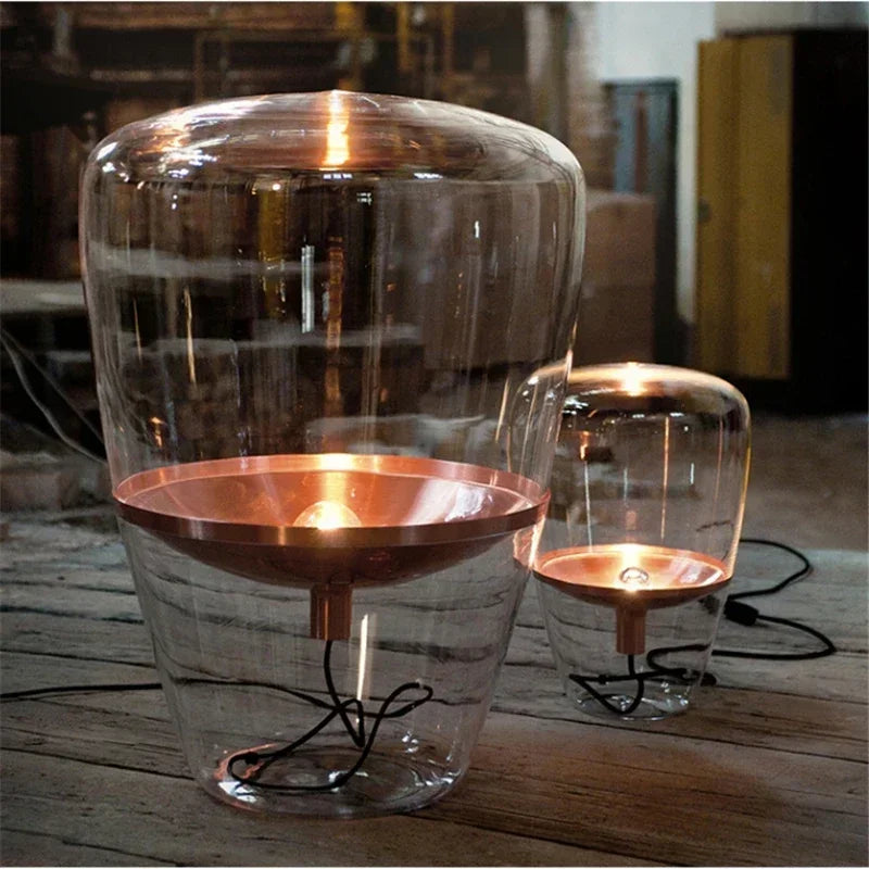 Czech Glass Table Lamp - Designer Bedside Lamp for Living Room & Bedroom