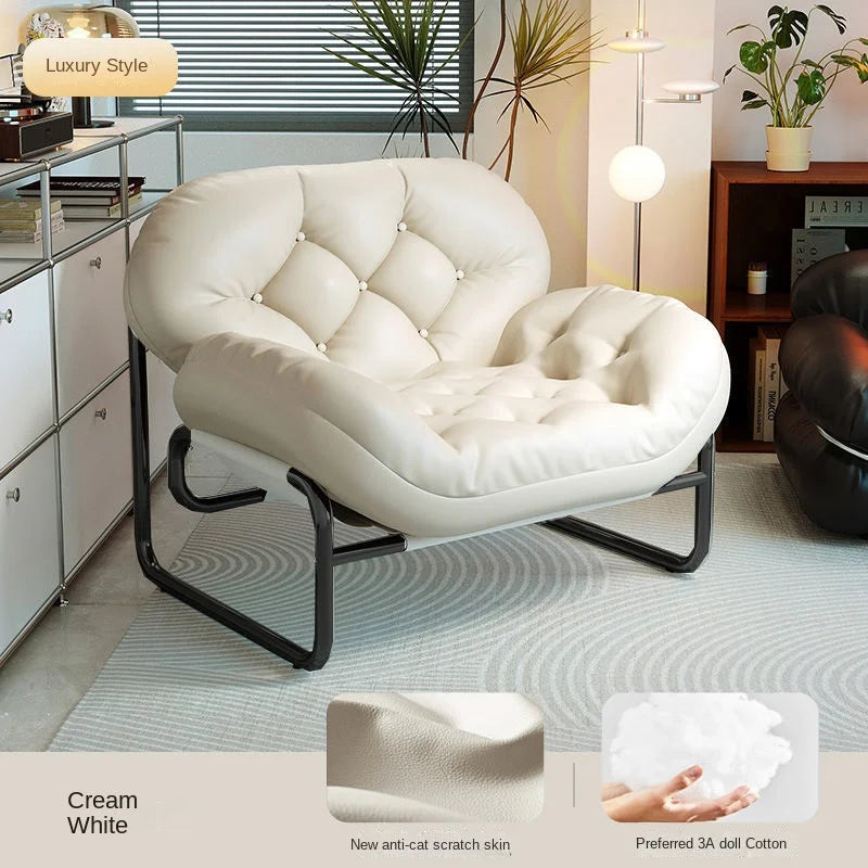 Vintage Lazy Sofa Chair - Casual Accent Chair for Bedroom, Living Room & Balcony