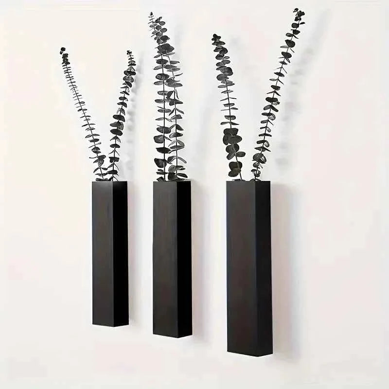 Rustic Wooden Wall-Mounted Vase - Handcrafted Hanging Planter - LUXE Home Collection Co