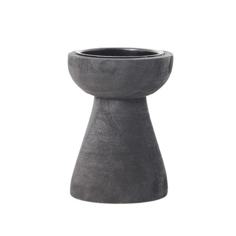 Vintage Wood Candle Holders - Elegant Centerpieces