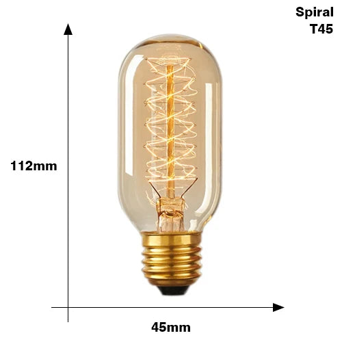 Vintage Edison Bulb - E27 40W Retro Filament Light Bulb for Home Decor