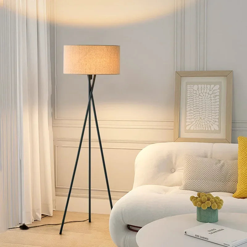 Modern Floor Lamp - Dimmable LED Standing Lamp with Remote Control