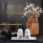 Farmhouse Wooden Vase - Natural Wood Decorative Vase for Living Room & Bedroom