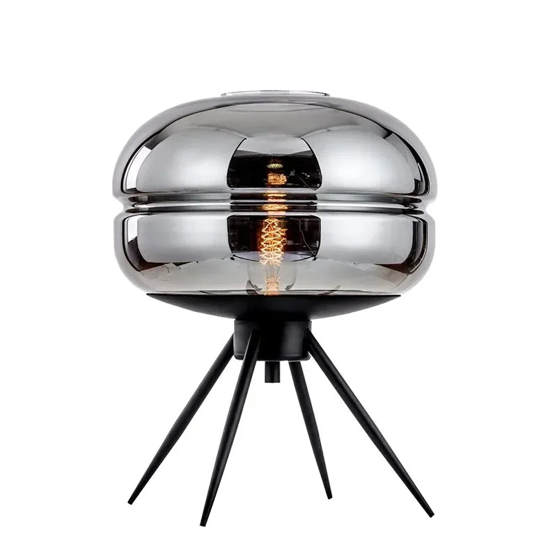 Art Glass Bedside Lamp - Postmodern Designer Table Lamp for Bedroom & Study