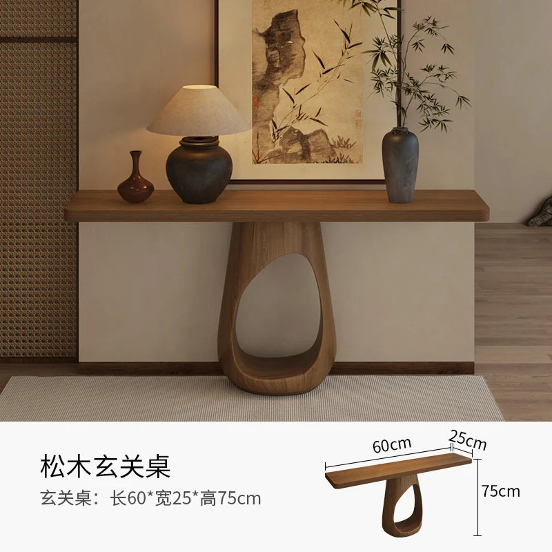 American Classic Console Table - Mid-Century Entrance Table for Porch & Entryway