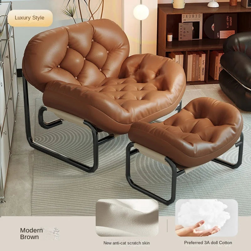 Vintage Lazy Sofa Chair - Casual Accent Chair for Bedroom, Living Room & Balcony