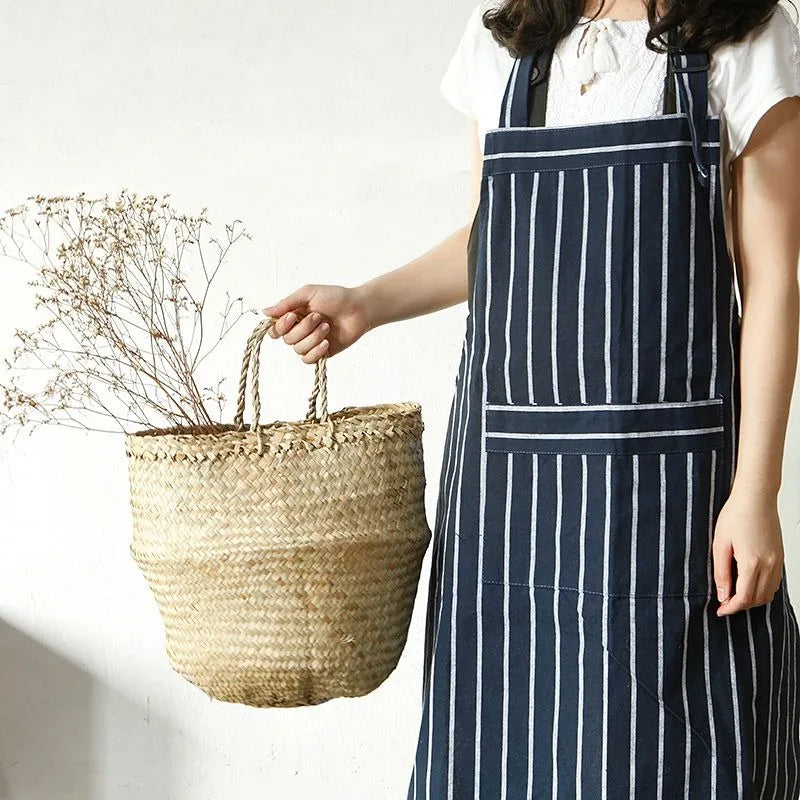 Seagrass Basket - Rattan Hanging Planter & Storage Organizer