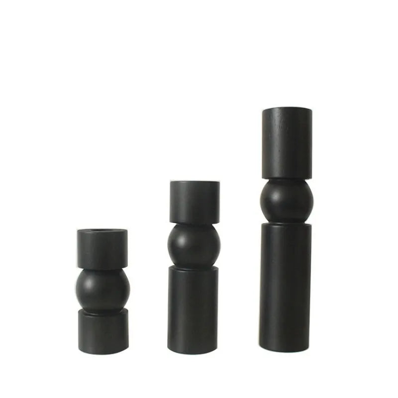 Italian Wooden Modern Minimalist Candle Holders