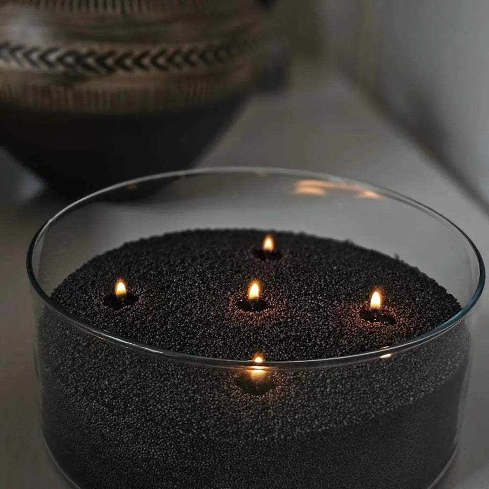 Black Sand Pearl Candle Kit Complete Candle Making Set 