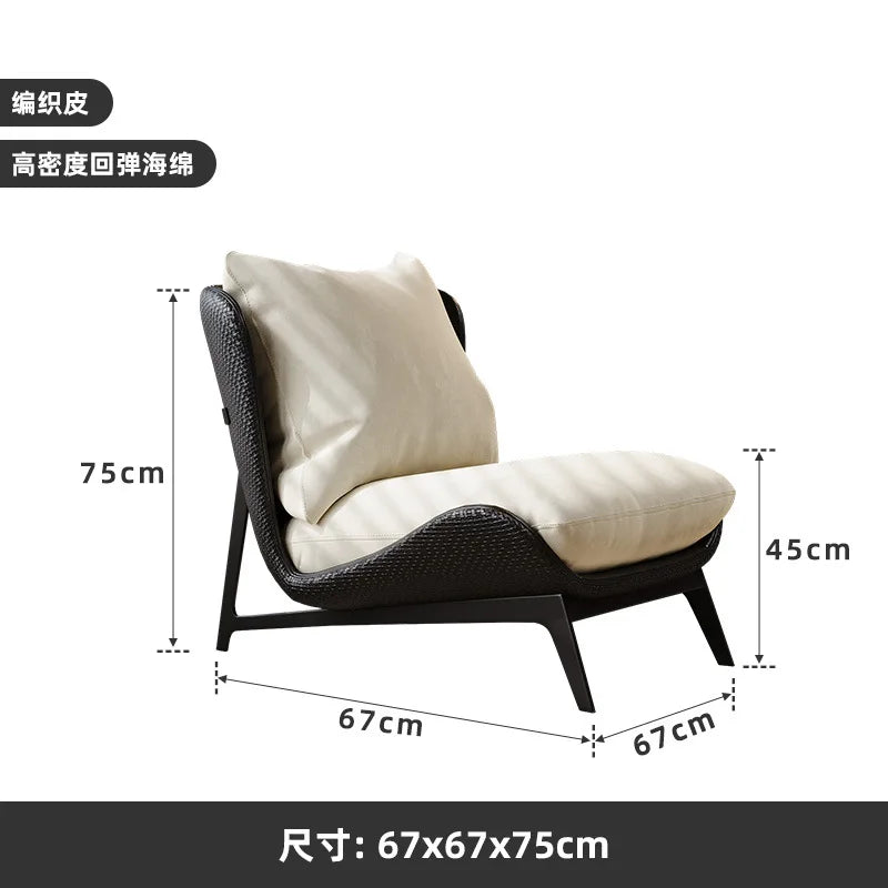 Italian Velvet Accent Chair - Modern Designer Lounge Chair