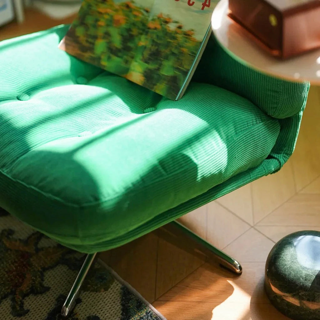 Velvet Rotatable Accent Chair - Modern Lounge Seating for Living Room & Balcony