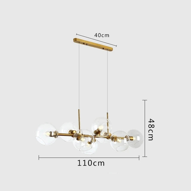 Postmodern Glass Pendant Light | 8-Light Magic Bean Chandelier