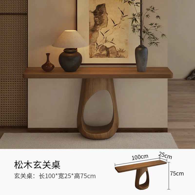 American Classic Console Table - Mid-Century Entrance Table for Porch & Entryway