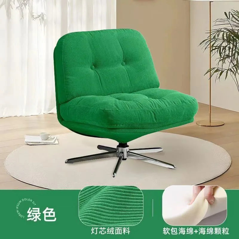 Velvet Rotatable Accent Chair - Modern Lounge Seating for Living Room & Balcony