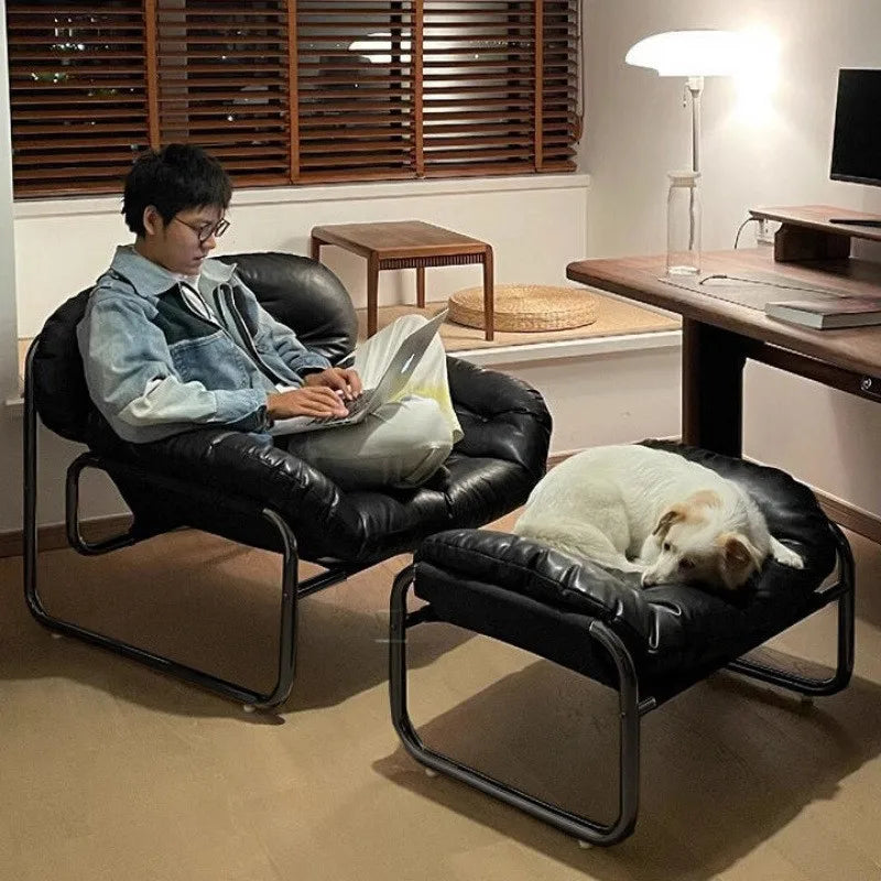 Vintage Lazy Sofa Chair - Casual Accent Chair for Bedroom, Living Room & Balcony