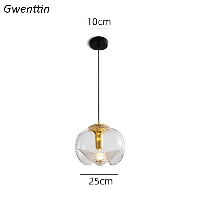 Glass Pendant Light - Modern Chandelier for Dining Room & Kitchen