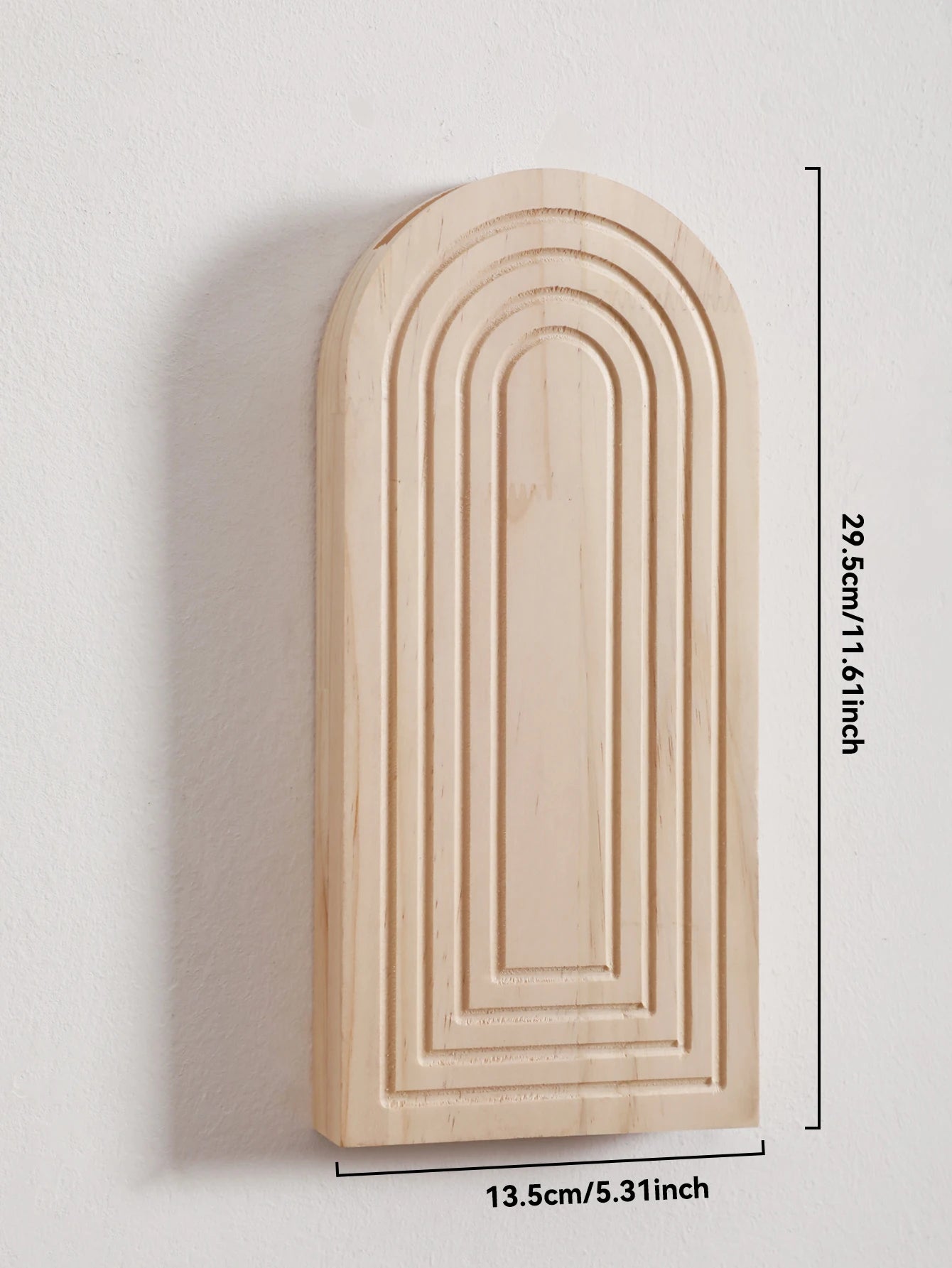 Boho Wooden Wall Vase Arched Hanging Planter for Living Room