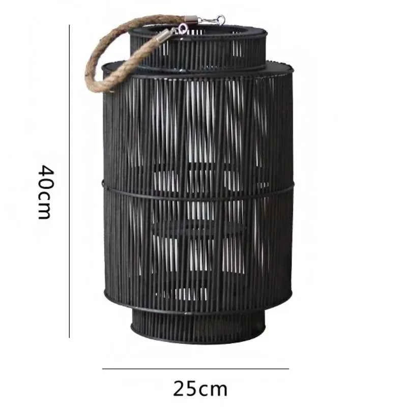 Rattan Wind Lantern Candle Holder Vintage Candle Holders Decorative Nordic Candlestick Elegant Candlesticks Home Decorations