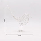 Nordic Metal Bird Sculpture - Abstract Iron Bird Figurine for Home Decor & Gift