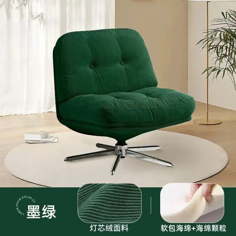 Velvet Rotatable Accent Chair - Modern Lounge Seating for Living Room & Balcony