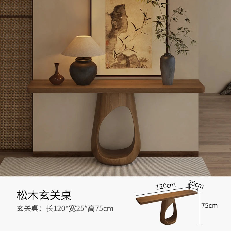 American Classic Console Table - Mid-Century Entrance Table for Porch & Entryway