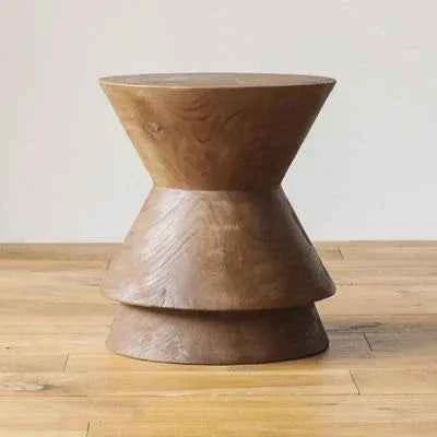 Creative Retro Solid Wood Coffee Table Nordic Home Furniture Round Sofa Side Table Homestay Decoration Simple Tree Stump Stool L