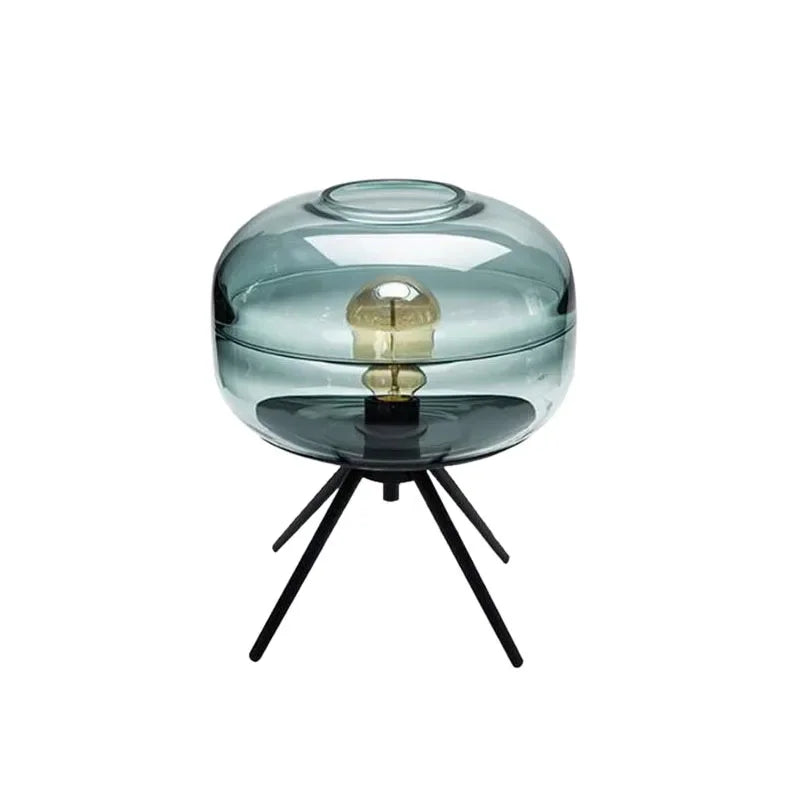 Art Glass Bedside Lamp - Postmodern Designer Table Lamp for Bedroom & Study