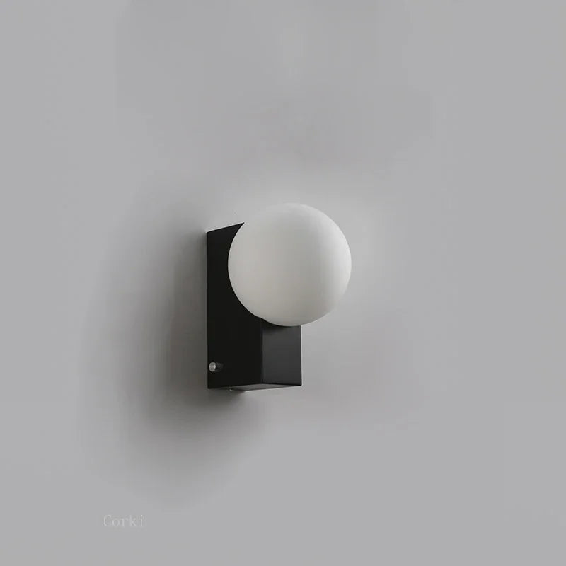 Wall Sconce - Modern Black Metal Wall Lamp for Bedroom & Dining Room