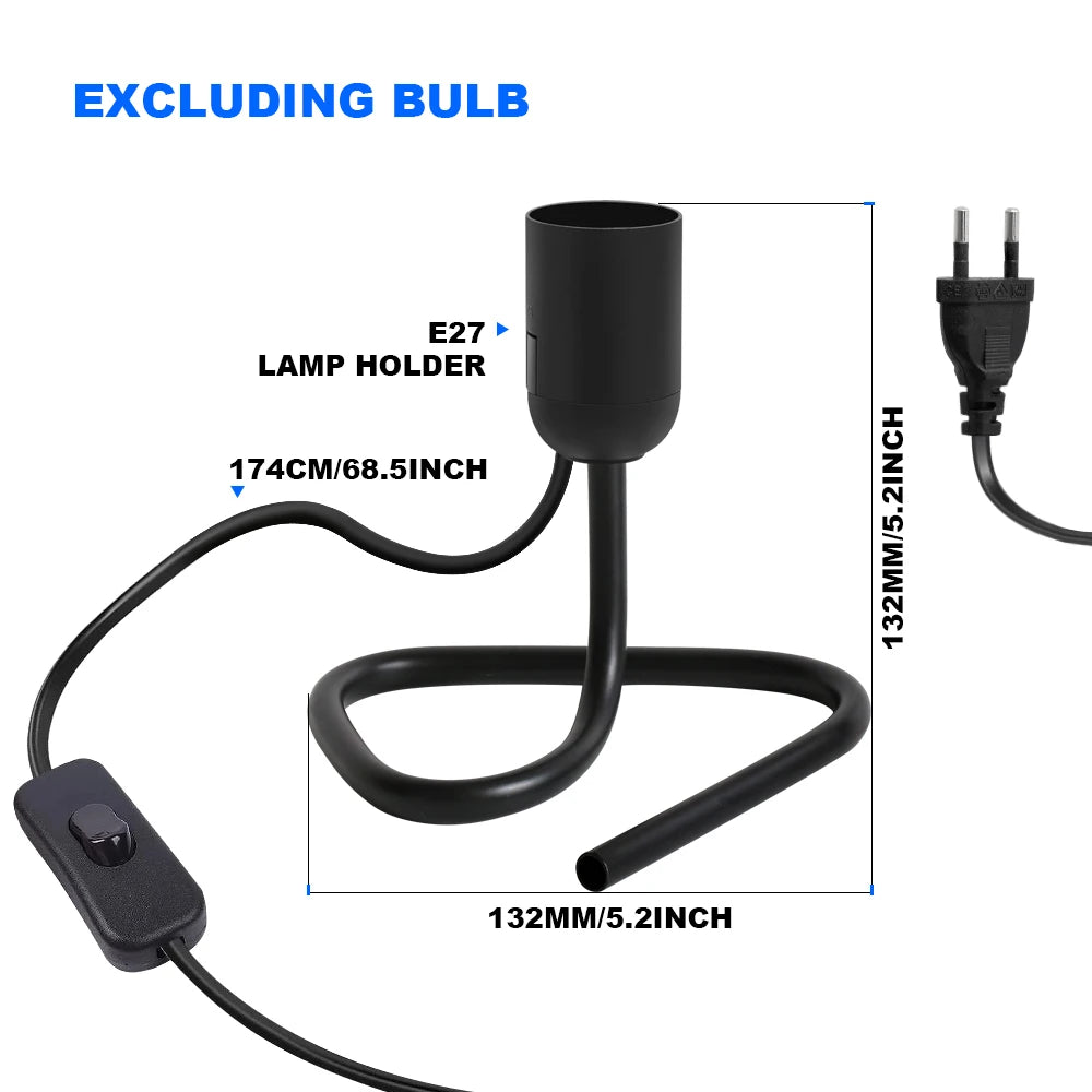 Vintage Table Lamp - Industrial Wood & Iron Desk Lamp with Adjustable Arm