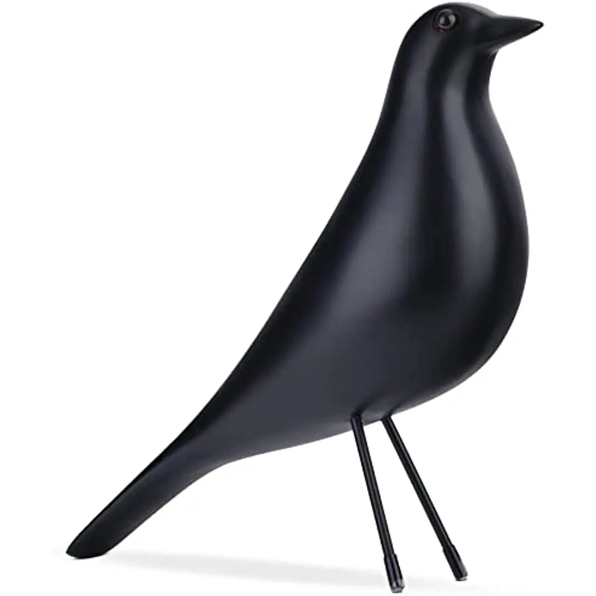 Black Bird Figurine - Modern Minimalist Resin Bird Sculpture for Home Decor