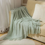 Nordic Knitted Throw Blanket - Soft Shawl for Sofa & Bed