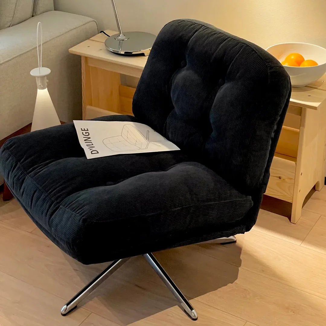 Velvet Rotatable Accent Chair - Modern Lounge Seating for Living Room & Balcony