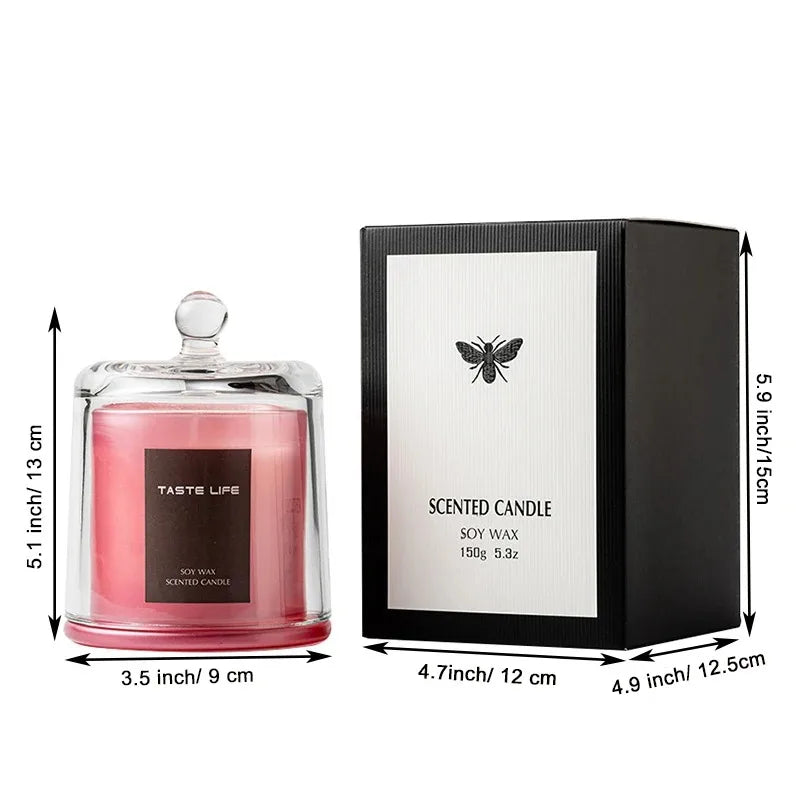 Velvet Rose Ebony Scented Candle - 40 Hour Natural Soy Wax Aromatherapy Candle