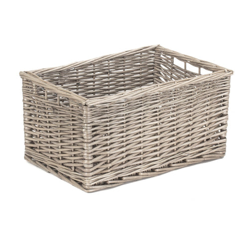 Antique Wash Wicker Storage Basket - Rustic Organizer for Home in Multiple Sizes