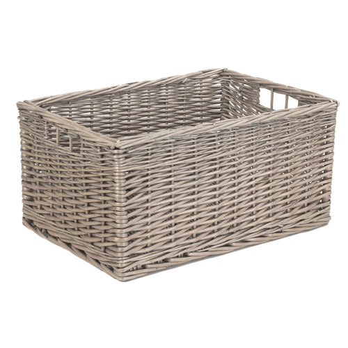Antique Wash Wicker Storage Basket - Rustic Organizer for Home in Multiple Sizes