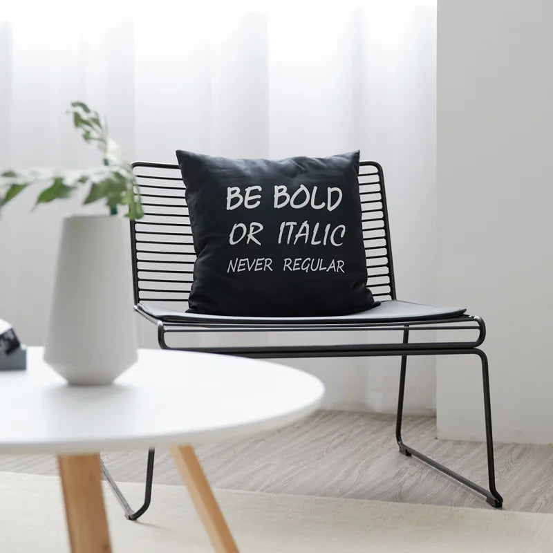 Nordic Hollow Accent Chair - Modern Backrest Dining Chair for Home & Balcony