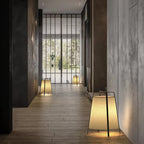 Japanese Floor Lamp - Wabi Sabi Fabric Lamp for Living Room & Bedroom