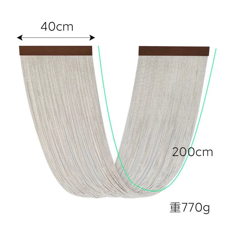 Boho Wooden Wall Art Tapestry - Hand-Woven Cotton Rope Macrame for Bedroom & Living Room