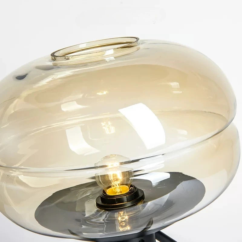 Art Glass Bedside Lamp - Postmodern Designer Table Lamp for Bedroom & Study