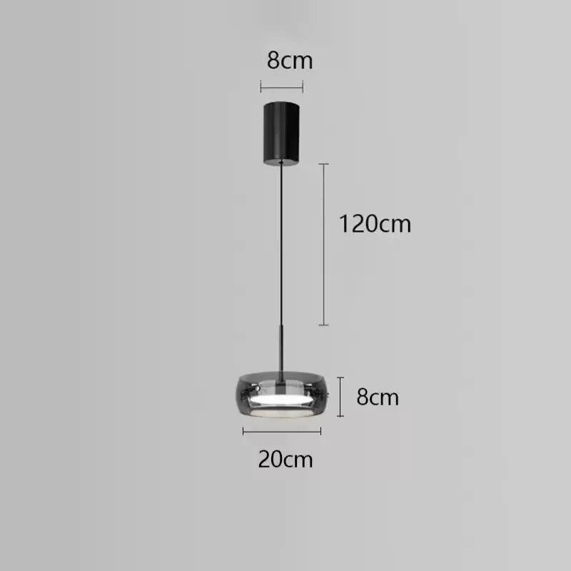 Modern Glass Chandelier Pendant Light | Dimmable LED Dining Room Lighting