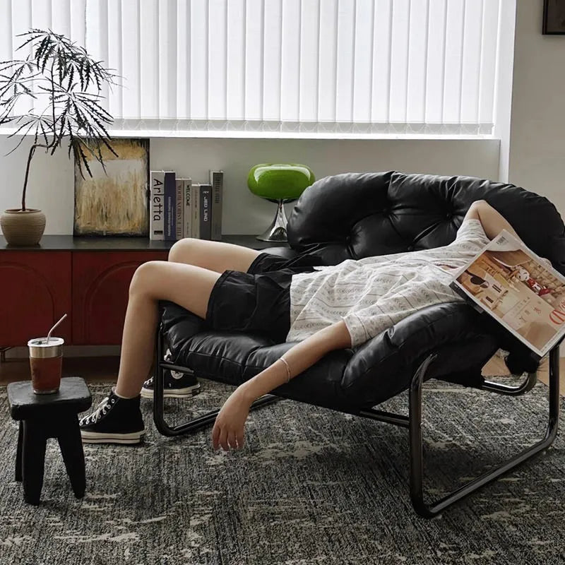 Vintage Lazy Sofa Chair - Casual Accent Chair for Bedroom, Living Room & Balcony