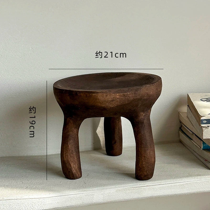 Wabi Sabi Wooden Fruit Tray - Handcrafted Walnut Serving Platter, Home Decor